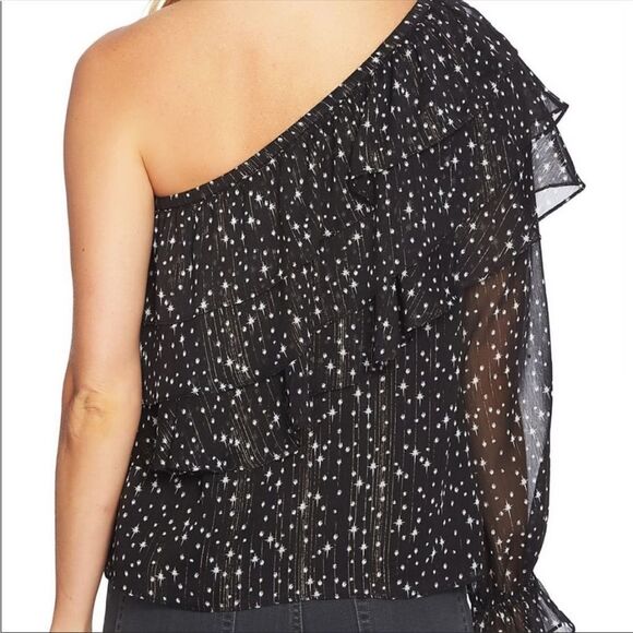 1 state black one shoulder long sleeve blouse FINAL PRICE - Picture 2 of 3